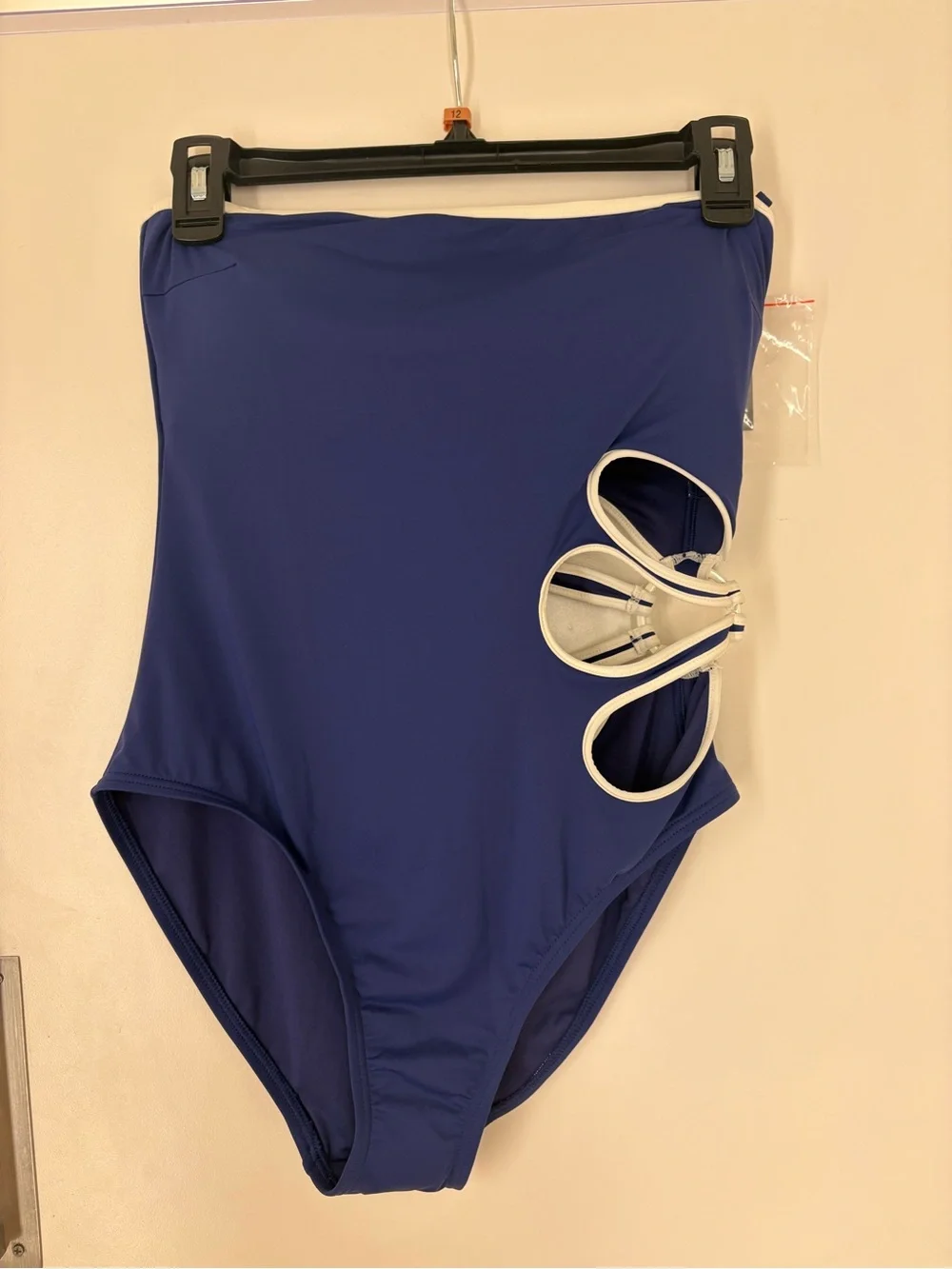 Kate Spade New York Petal Cut-Out One Piece Swimsuit Size Med North Sea Blue NWT